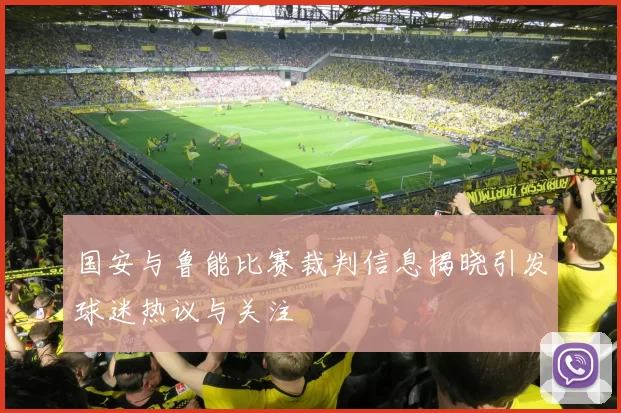 国安与鲁能比赛裁判信息揭晓引发球迷热议与关注